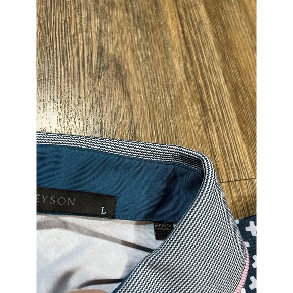 Greyson Performance All Over Print Wolf Logo Stretch Golf Polo Stretch Size L - Picture 5 of 10